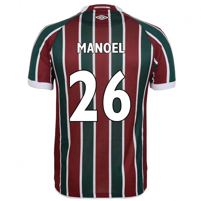 Danxen Dames Manoel #26 Groen Maroon Wit Thuisshirt Thuistenue 2025/26 T-Shirt