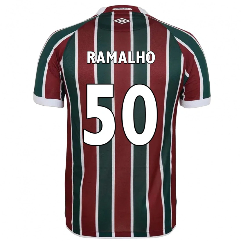 Danxen Dames Gustavo Ramalho #50 Groen Maroon Wit Thuisshirt Thuistenue 2025/26 T-Shirt