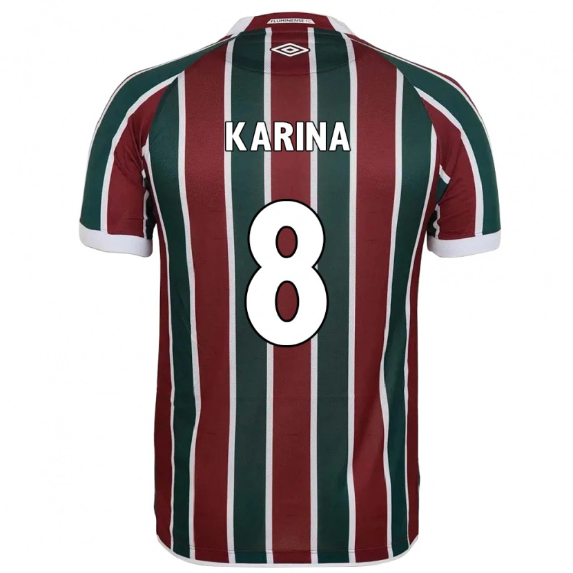 Danxen Dames Karina #8 Groen Maroon Wit Thuisshirt Thuistenue 2025/26 T-Shirt