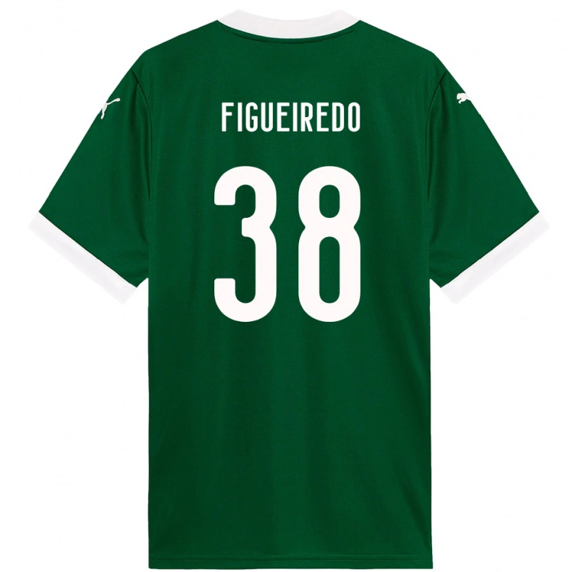 Danxen Dames Figueiredo #38 Groen Wit Thuisshirt Thuistenue 2025/26 T-Shirt