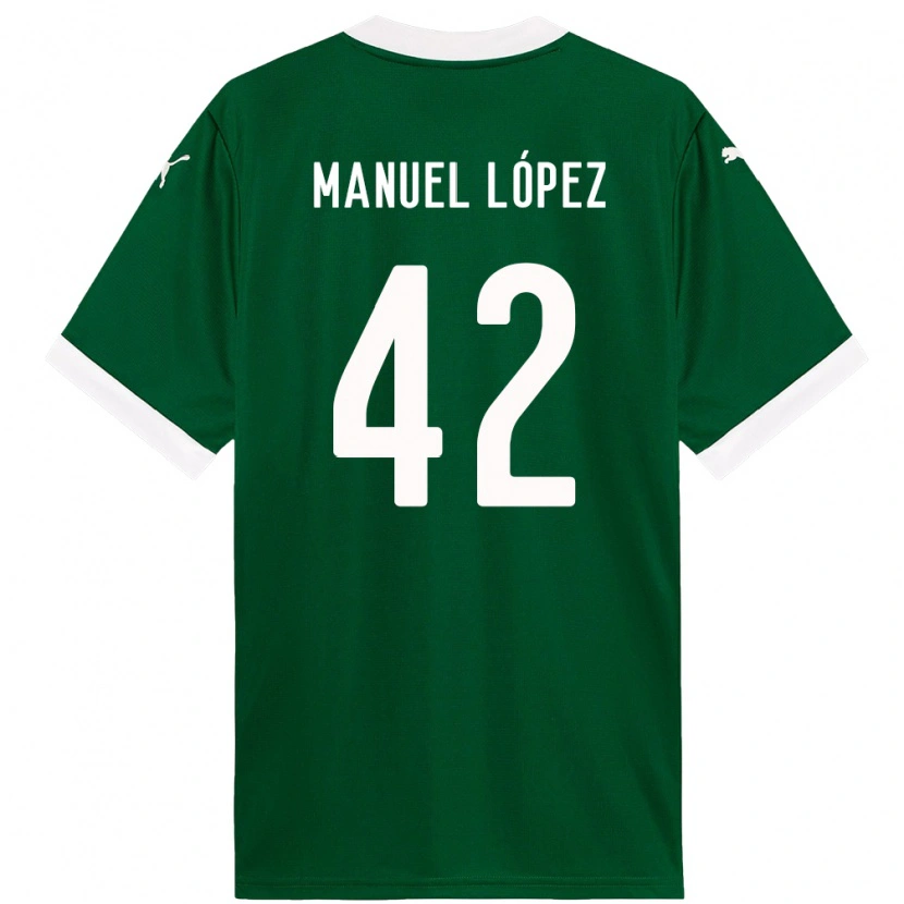 Danxen Dames José Manuel López #42 Groen Wit Thuisshirt Thuistenue 2025/26 T-Shirt