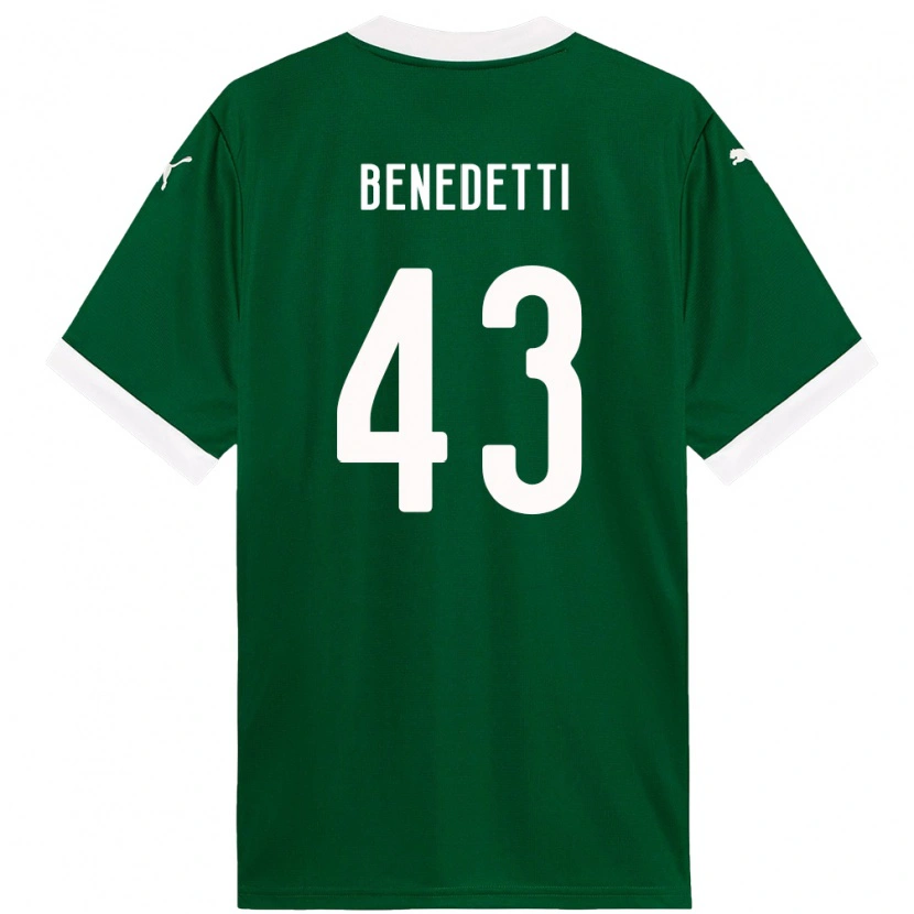Danxen Dames Luis Benedetti #43 Groen Wit Thuisshirt Thuistenue 2025/26 T-Shirt