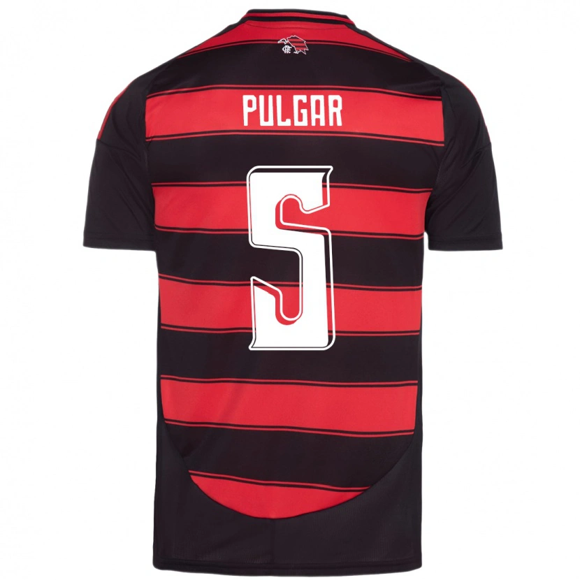 Danxen Dames Erick Pulgar #5 Rood Zwart Thuisshirt Thuistenue 2025/26 T-Shirt