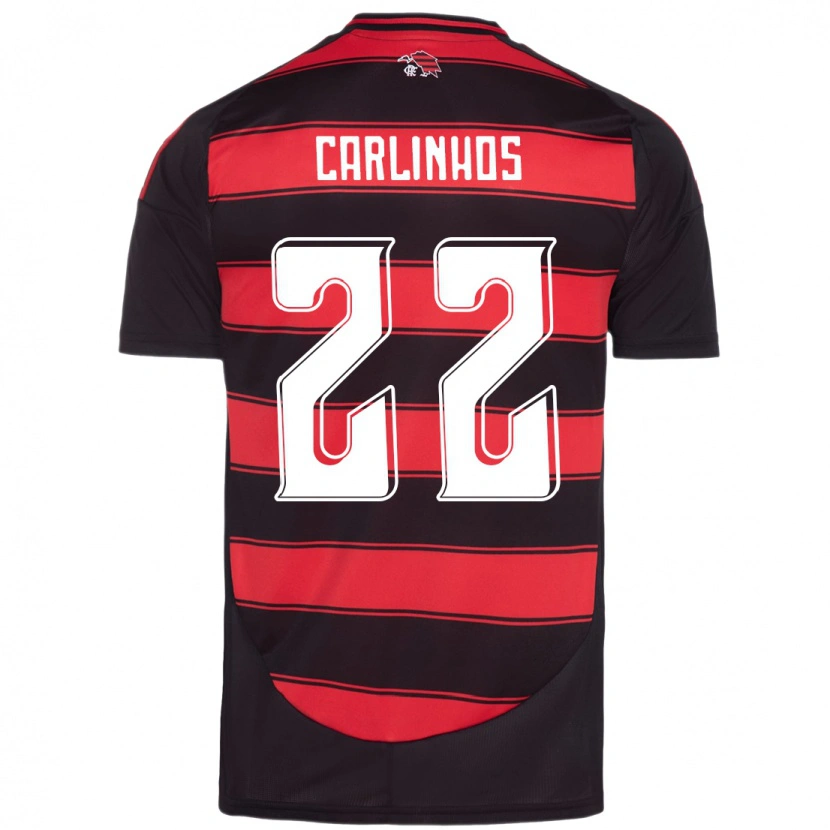 Danxen Dames Carlinhos #22 Rood Zwart Thuisshirt Thuistenue 2025/26 T-Shirt