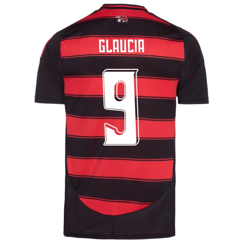 Danxen Dames Glaucia #9 Rood Zwart Thuisshirt Thuistenue 2025/26 T-Shirt