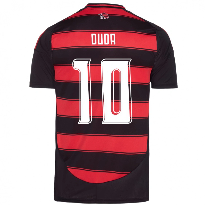 Danxen Dames Duda Francelino #10 Rood Zwart Thuisshirt Thuistenue 2025/26 T-Shirt