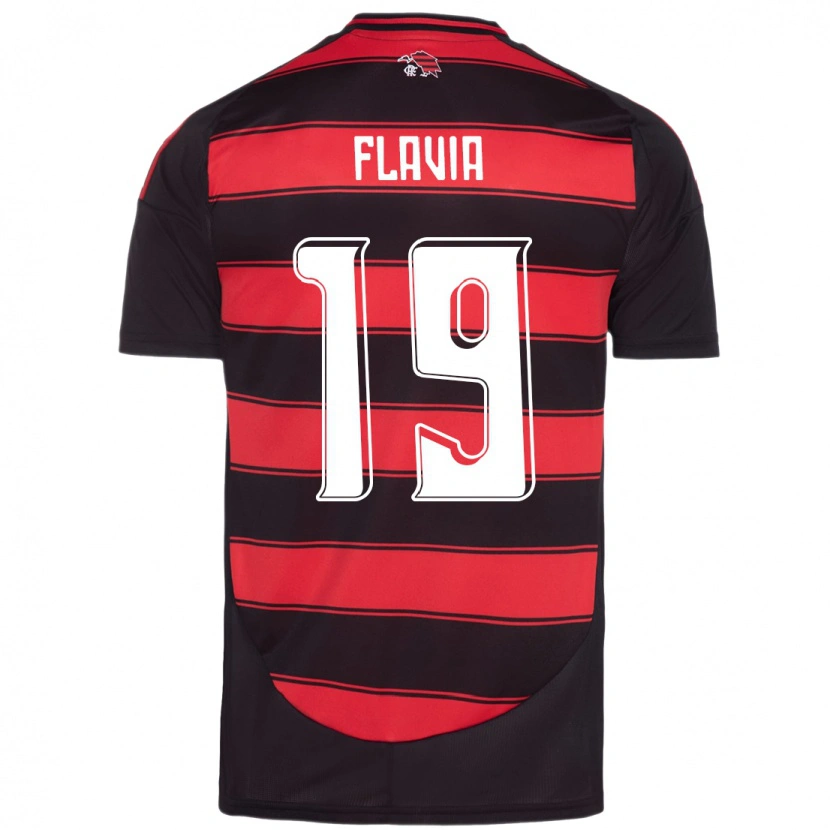 Danxen Dames Flavia #19 Rood Zwart Thuisshirt Thuistenue 2025/26 T-Shirt
