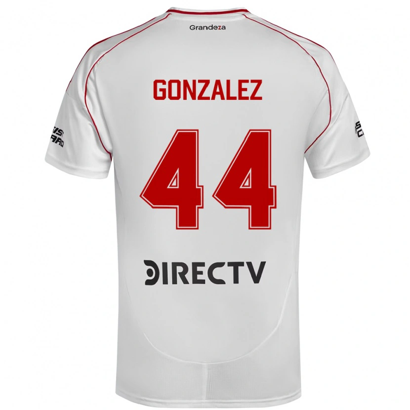 Danxen Dames Alexis González #44 Wit Rood Thuisshirt Thuistenue 2025/26 T-Shirt