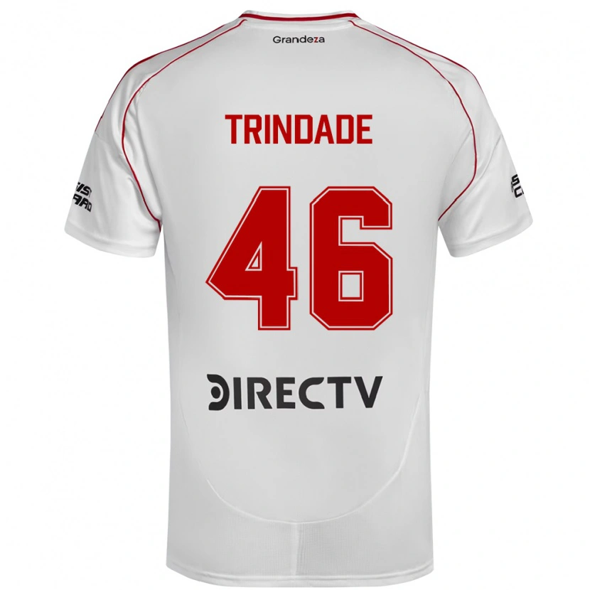 Danxen Dames Gonzalo Trindade #46 Wit Rood Thuisshirt Thuistenue 2025/26 T-Shirt