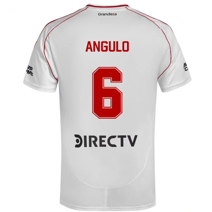 Danxen Dames Tamara Angulo #6 Wit Rood Thuisshirt Thuistenue 2025/26 T-Shirt