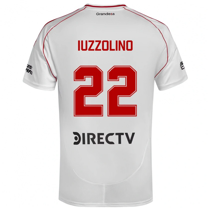 Danxen Dames Rocío Iuzzolino #22 Wit Rood Thuisshirt Thuistenue 2025/26 T-Shirt