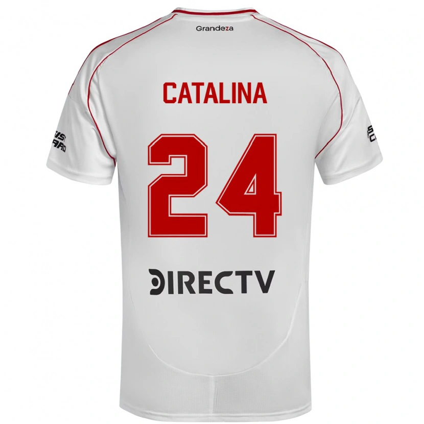Danxen Dames Catalina Julia Primo #24 Wit Rood Thuisshirt Thuistenue 2025/26 T-Shirt