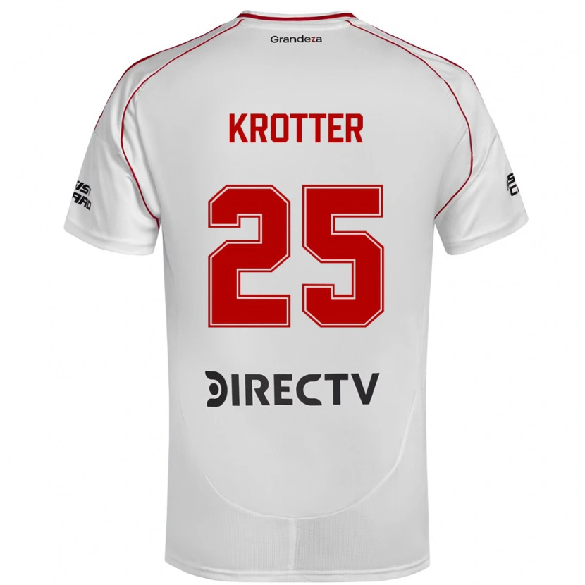 Danxen Dames Martina Krotter #25 Wit Rood Thuisshirt Thuistenue 2025/26 T-Shirt