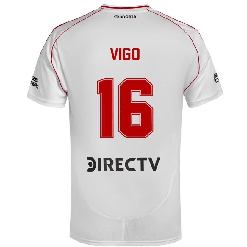 Danxen Dames Alex Vigo #16 Wit Rood Thuisshirt Thuistenue 2025/26 T-Shirt