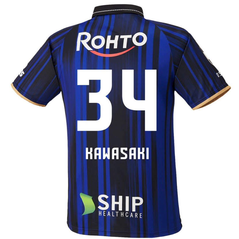 Danxen Dames Shuhei Kawasaki #34 Blauw Wit Zwart Thuisshirt Thuistenue 2025/26 T-Shirt