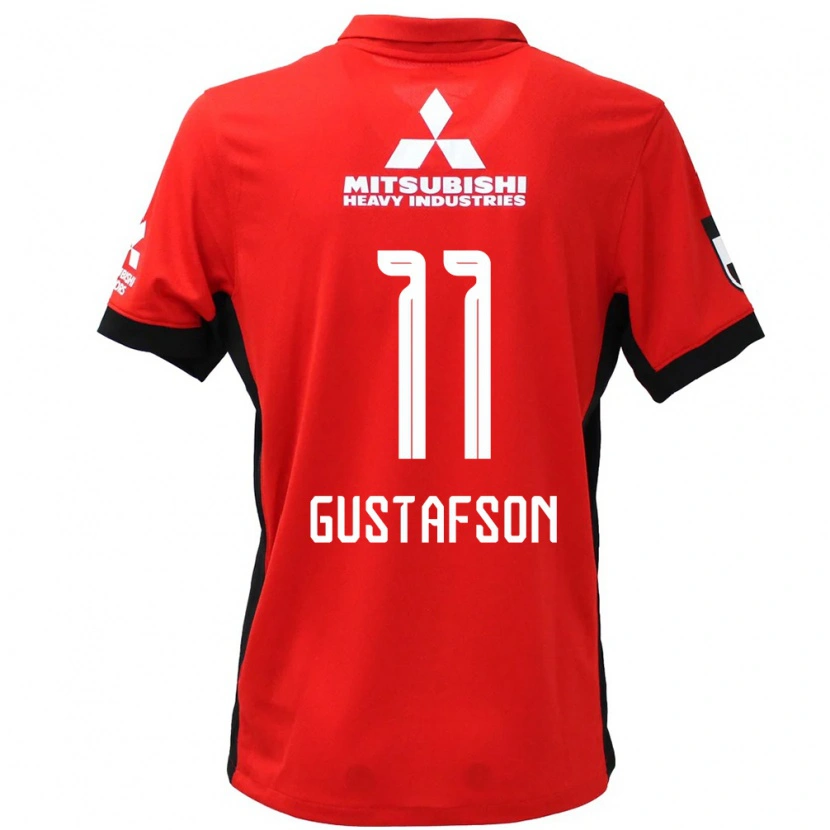 Danxen Dames Samuel Gustafson #11 Rood Wit Thuisshirt Thuistenue 2025/26 T-Shirt
