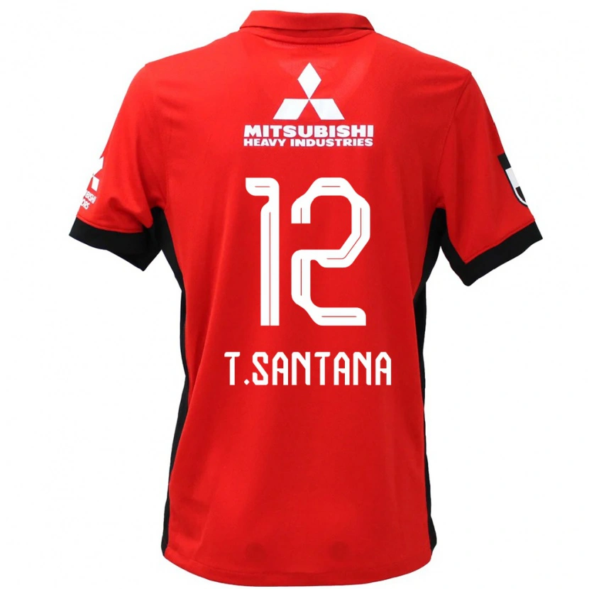 Danxen Dames Thiago #12 Rood Wit Thuisshirt Thuistenue 2025/26 T-Shirt