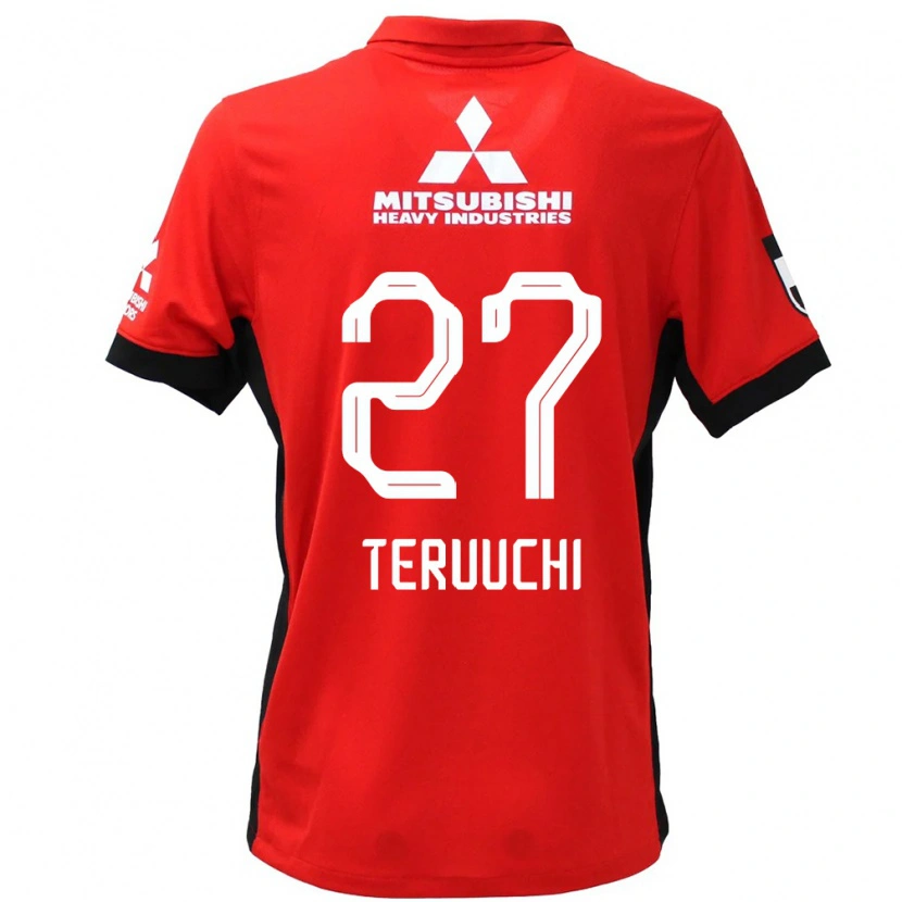 Danxen Dames Toshikazu Teruuchi #27 Rood Wit Thuisshirt Thuistenue 2025/26 T-Shirt