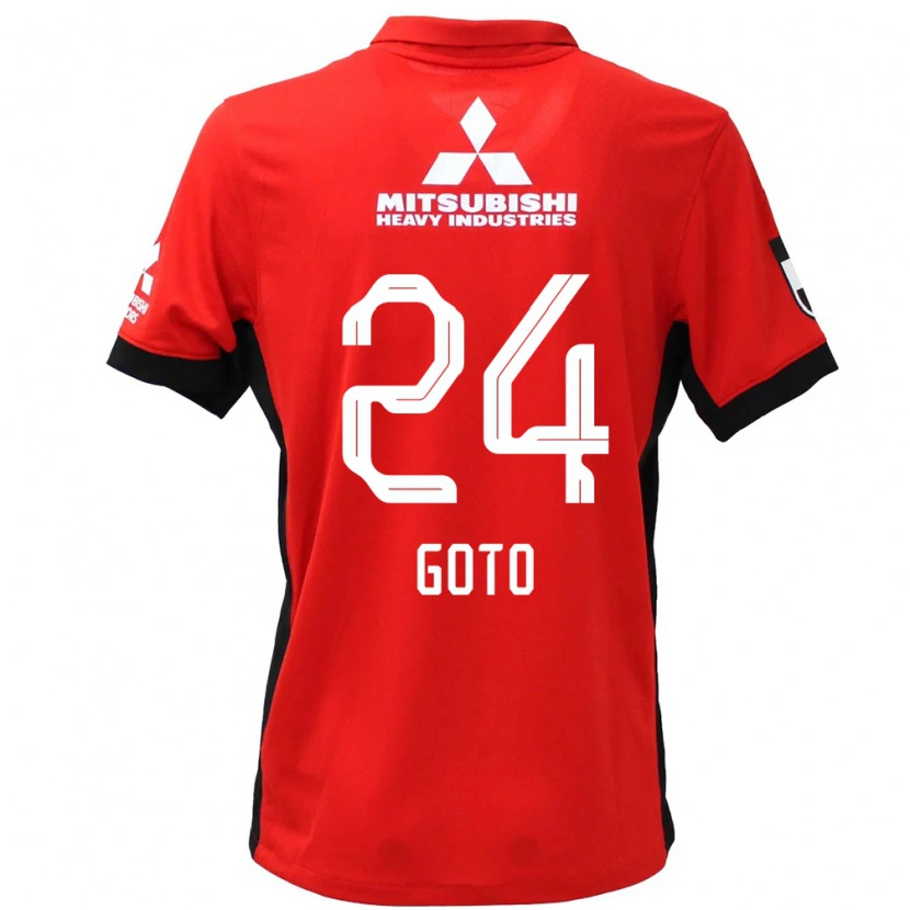 Danxen Dames Wakaba Goto #24 Rood Wit Thuisshirt Thuistenue 2025/26 T-Shirt