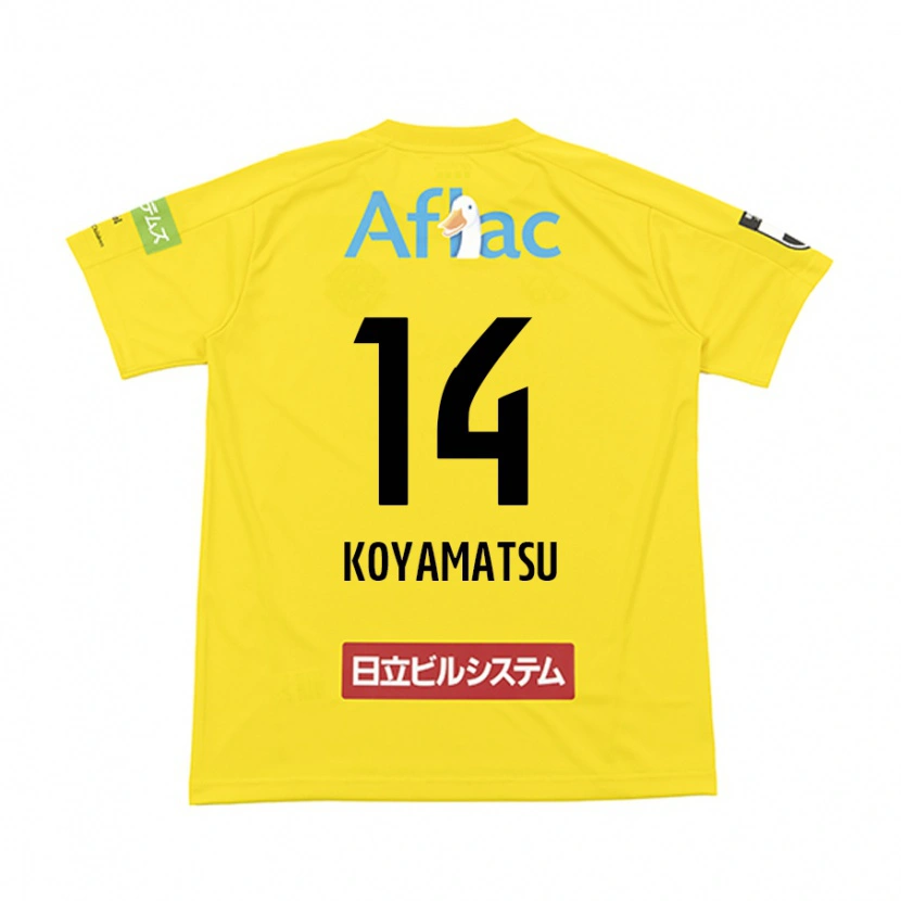 Danxen Dames Tomoya Koyamatsu #14 Zwart Geel Thuisshirt Thuistenue 2025/26 T-Shirt