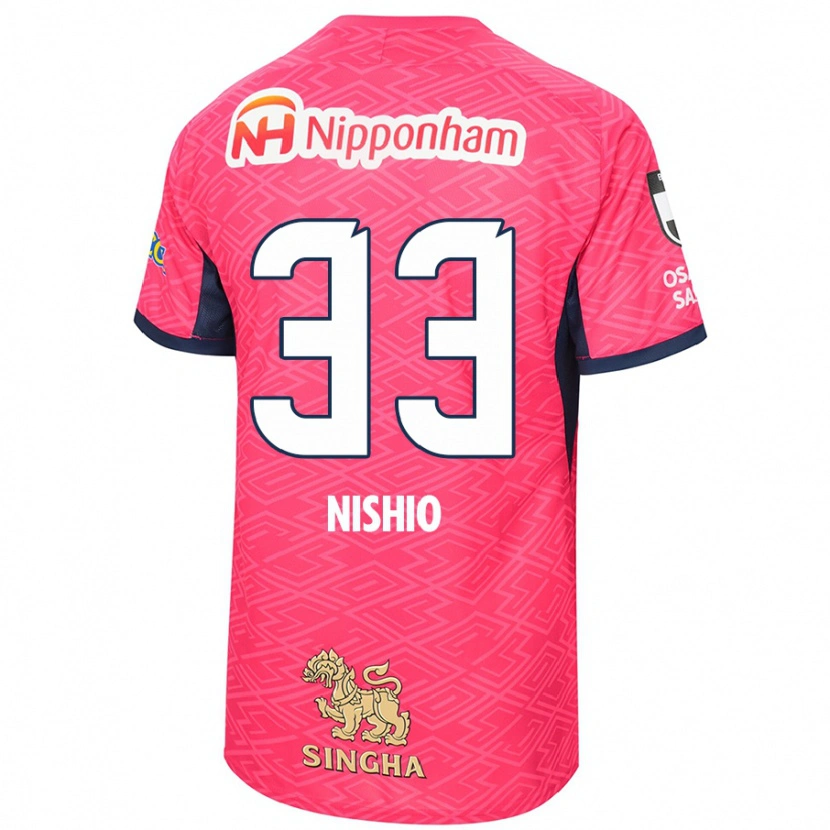 Danxen Dames Ryuya Nishio #33 Sakura Roze Wit Thuisshirt Thuistenue 2025/26 T-Shirt