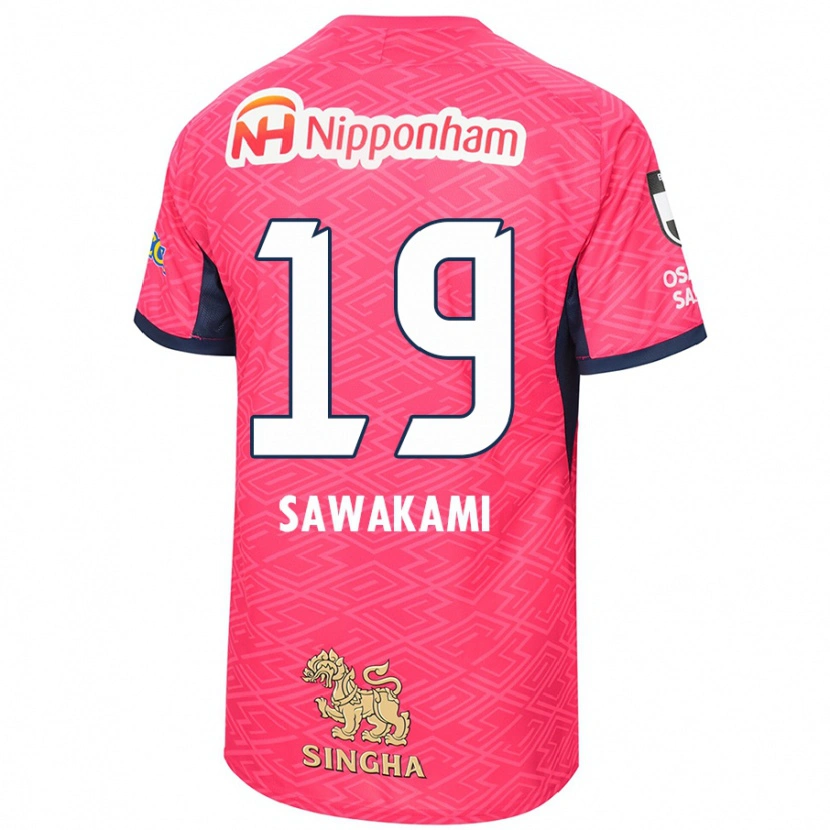 Danxen Dames Ryuji Sawakami #19 Sakura Roze Wit Thuisshirt Thuistenue 2025/26 T-Shirt