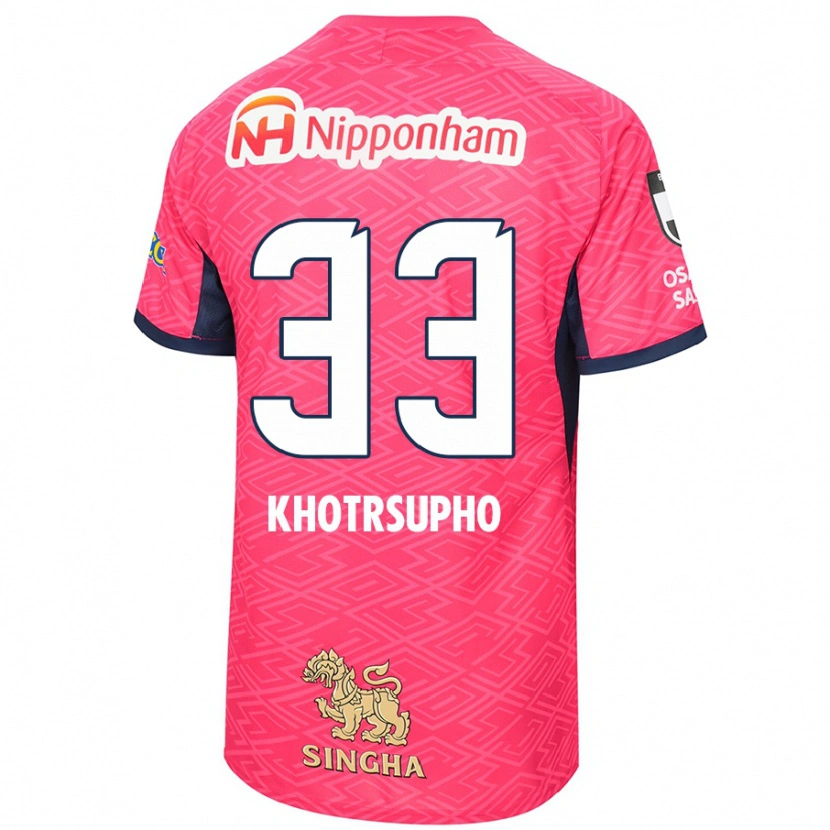 Danxen Dames Tawan Khotrsupho #33 Sakura Roze Wit Thuisshirt Thuistenue 2025/26 T-Shirt