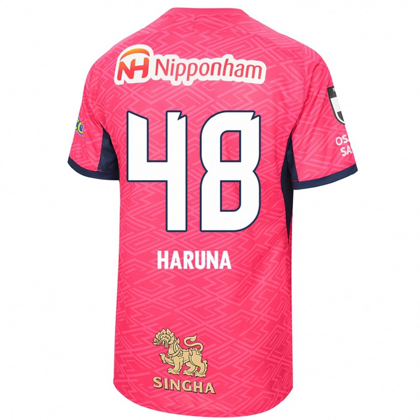 Danxen Dames Ryusei Haruna #48 Sakura Roze Wit Thuisshirt Thuistenue 2025/26 T-Shirt