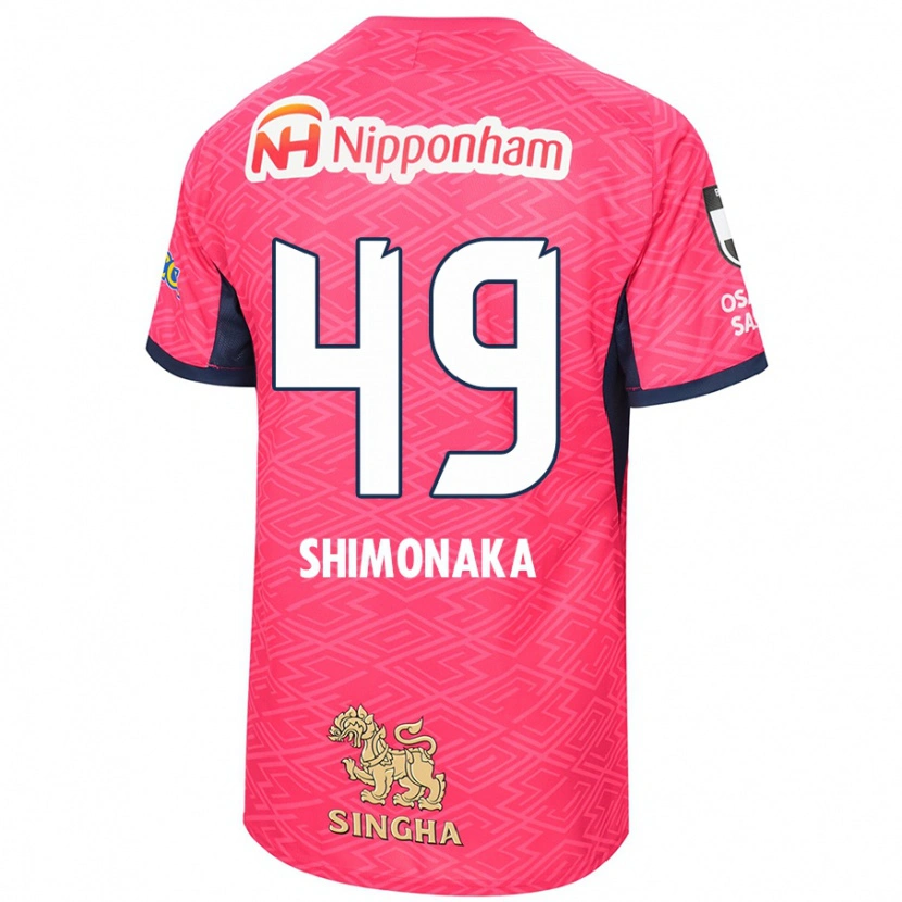 Danxen Dames Ryoga Shimonaka #49 Sakura Roze Wit Thuisshirt Thuistenue 2025/26 T-Shirt