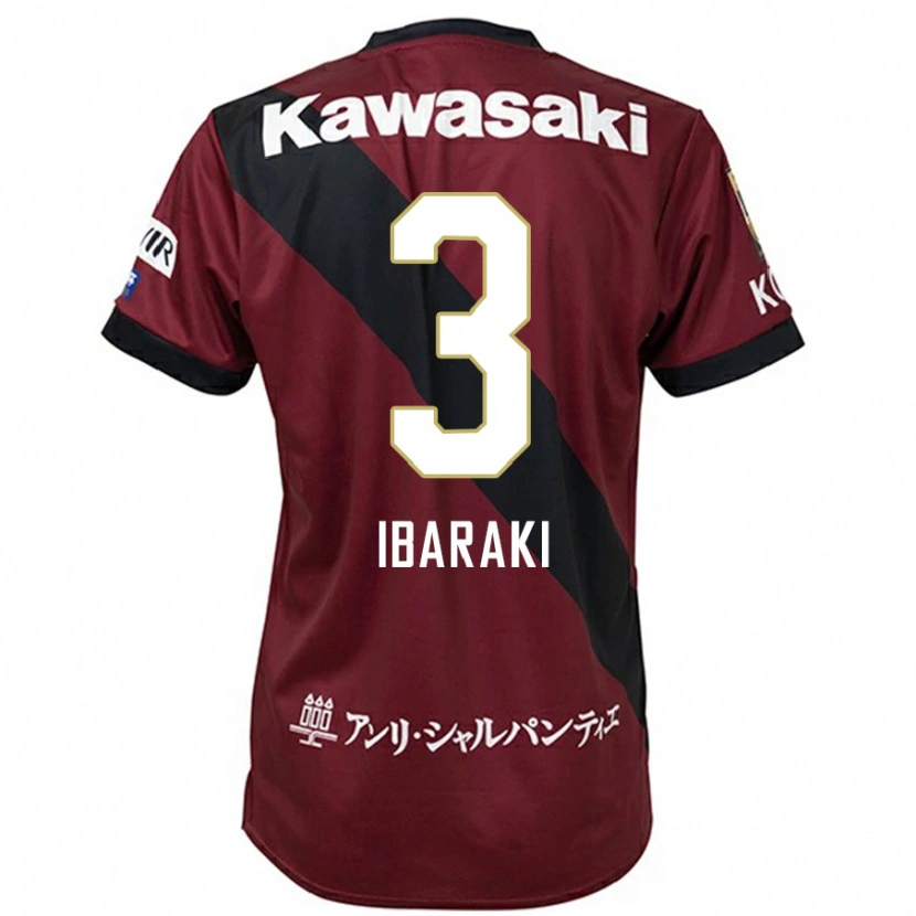 Danxen Dames Riku Ibaraki #3 Bourgondisch Zwart Thuisshirt Thuistenue 2025/26 T-Shirt