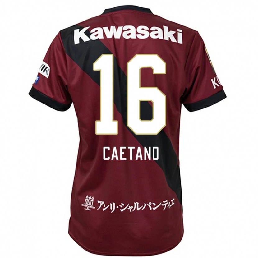 Danxen Dames Caetano #16 Bourgondisch Zwart Thuisshirt Thuistenue 2025/26 T-Shirt
