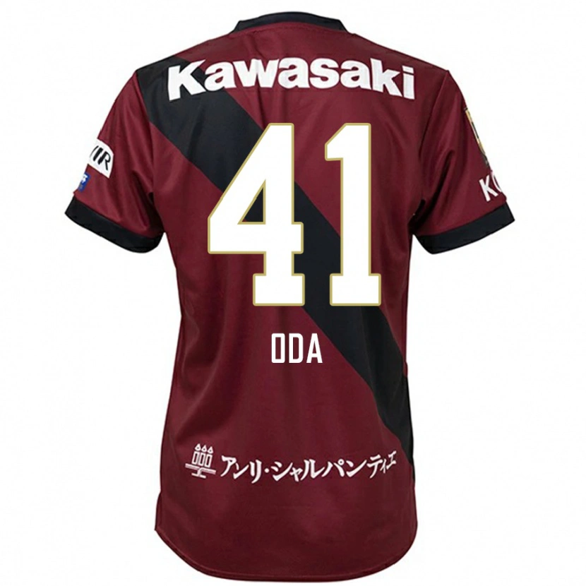 Danxen Dames Yutaro Oda #41 Bourgondisch Zwart Thuisshirt Thuistenue 2025/26 T-Shirt