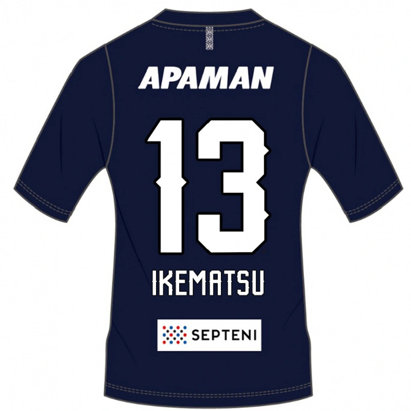 Danxen Dames Shumpei Ikematsu #13 Koningsblauw Wit Thuisshirt Thuistenue 2025/26 T-Shirt