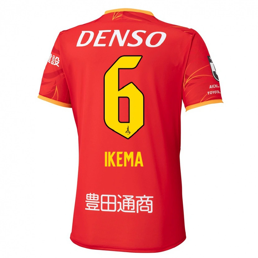 Danxen Dames Kano Ikema #6 Rood Geel Thuisshirt Thuistenue 2025/26 T-Shirt