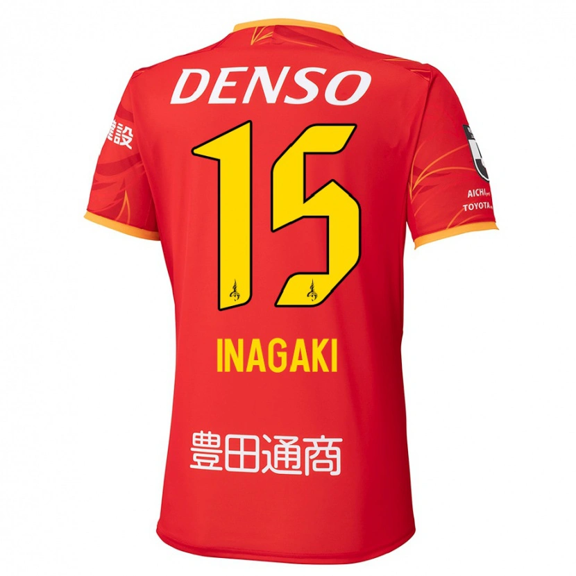Danxen Dames Sho Inagaki #15 Rood Geel Thuisshirt Thuistenue 2025/26 T-Shirt