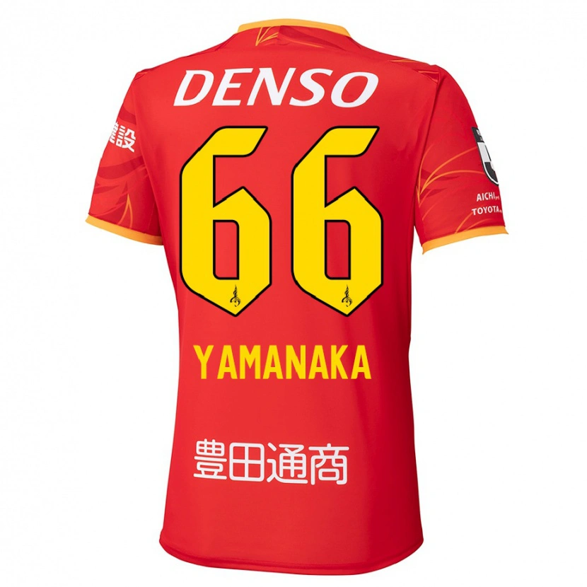 Danxen Dames Ryosuke Yamanaka #66 Rood Geel Thuisshirt Thuistenue 2025/26 T-Shirt