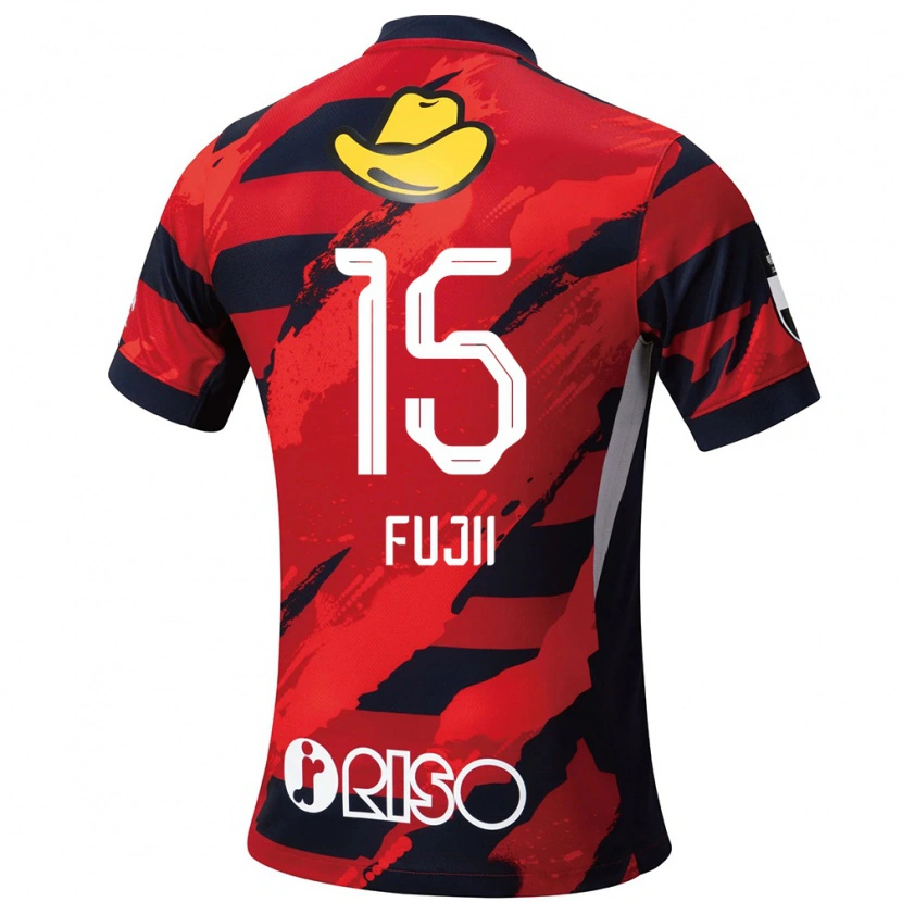 Danxen Dames Tomoya Fujii #15 Rood Zwart Thuisshirt Thuistenue 2025/26 T-Shirt