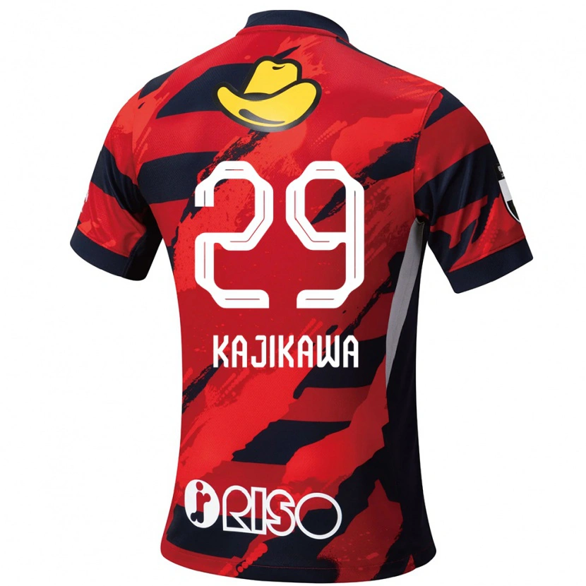 Danxen Dames Yuji Kajikawa #29 Rood Zwart Thuisshirt Thuistenue 2025/26 T-Shirt