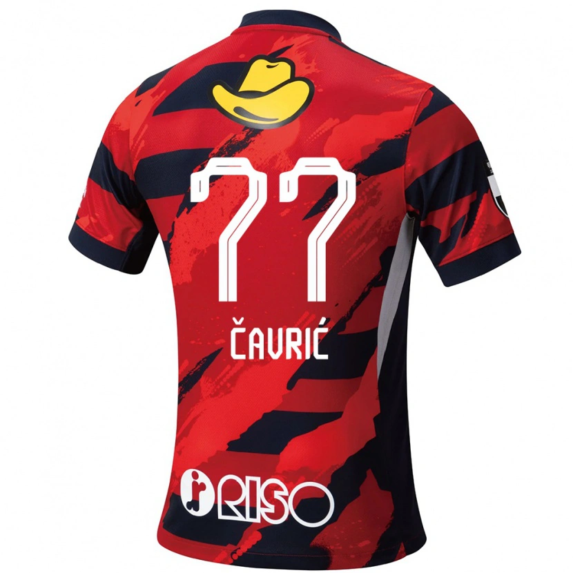 Danxen Dames Aleksandar Cavric #77 Rood Zwart Thuisshirt Thuistenue 2025/26 T-Shirt