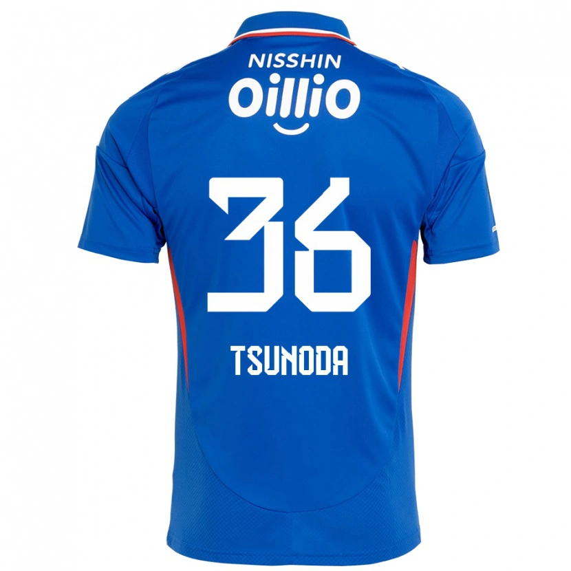 Danxen Dames Ryotaro Tsunoda #36 Koningsblauw Wit Thuisshirt Thuistenue 2025/26 T-Shirt