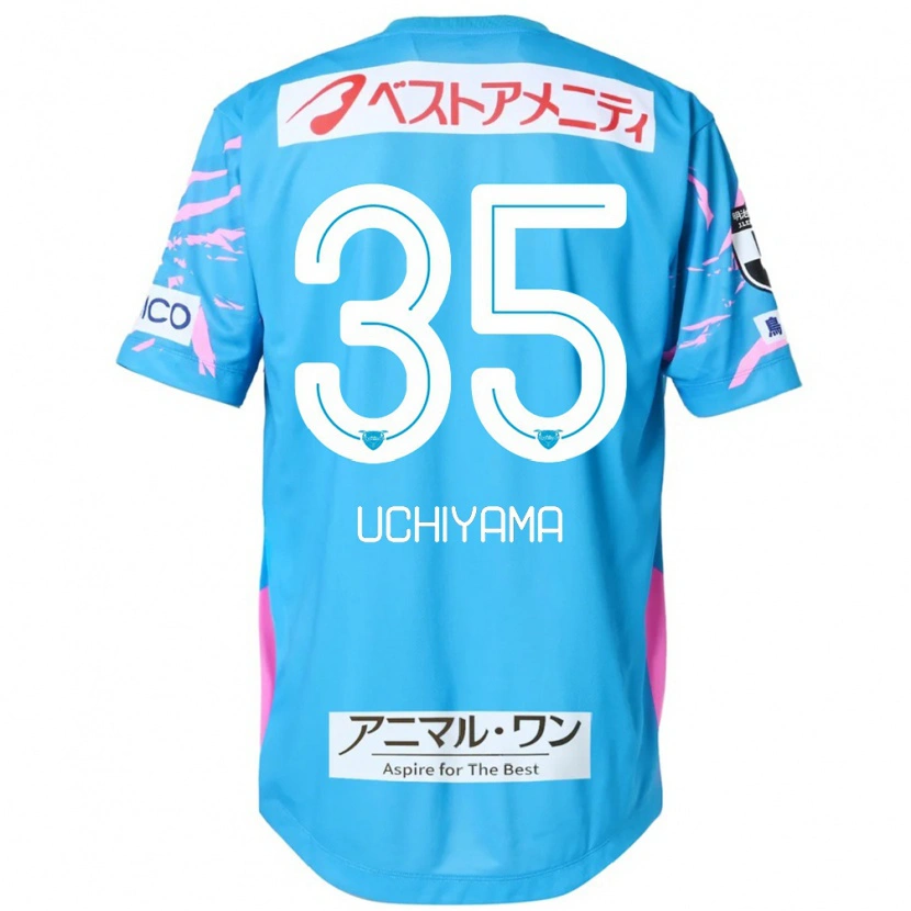 Danxen Dames Kei Uchiyama #35 Blauw Roze Thuisshirt Thuistenue 2025/26 T-Shirt