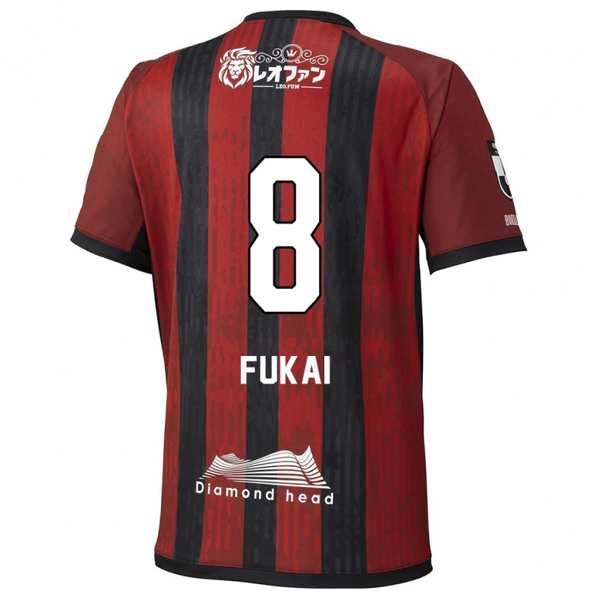 Danxen Dames Kazuki Fukai #8 Rood Zwart Thuisshirt Thuistenue 2025/26 T-Shirt