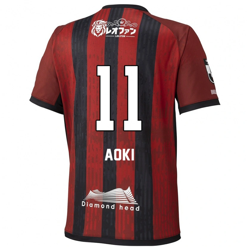Danxen Dames Ryota Aoki #11 Rood Zwart Thuisshirt Thuistenue 2025/26 T-Shirt