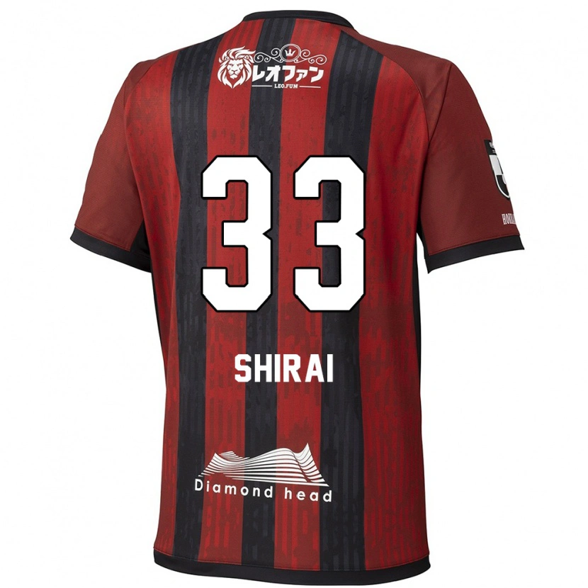 Danxen Dames Takuto Shirai #33 Rood Zwart Thuisshirt Thuistenue 2025/26 T-Shirt