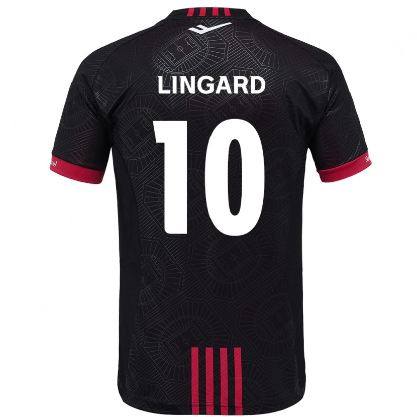 Danxen Dames Jesse Lingard #10 Zwart Rood Thuisshirt Thuistenue 2025/26 T-Shirt