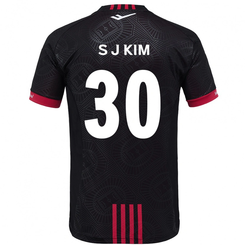 Danxen Dames Ju-Sung Kim #30 Zwart Rood Thuisshirt Thuistenue 2025/26 T-Shirt