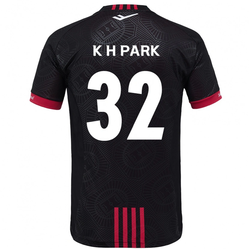 Danxen Dames Han-Kyul Park #32 Zwart Rood Thuisshirt Thuistenue 2025/26 T-Shirt