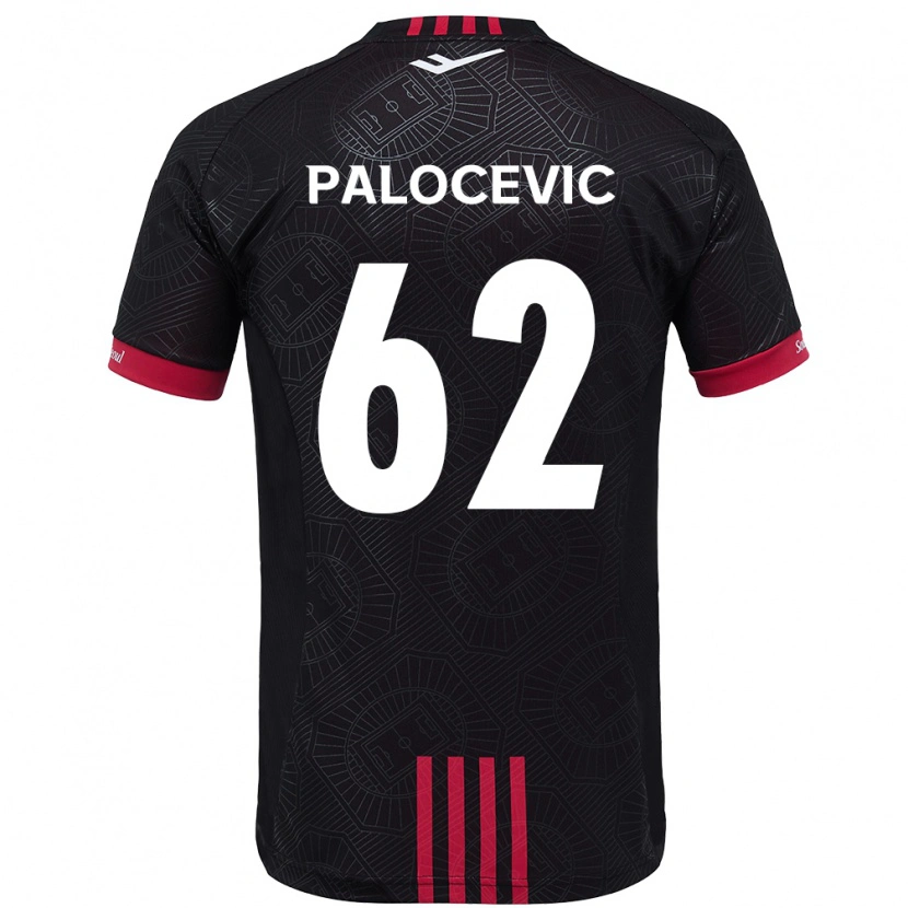 Danxen Dames Aleksandar Palocevic #62 Zwart Rood Thuisshirt Thuistenue 2025/26 T-Shirt
