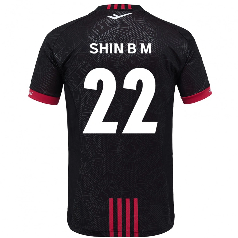 Danxen Dames Shin Bo-Mi #22 Zwart Rood Thuisshirt Thuistenue 2025/26 T-Shirt