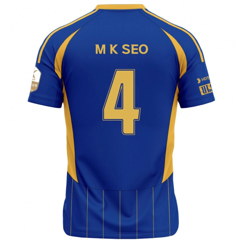 Danxen Dames Myeong-Kwan Seo #4 Koningsblauw Geel Thuisshirt Thuistenue 2025/26 T-Shirt